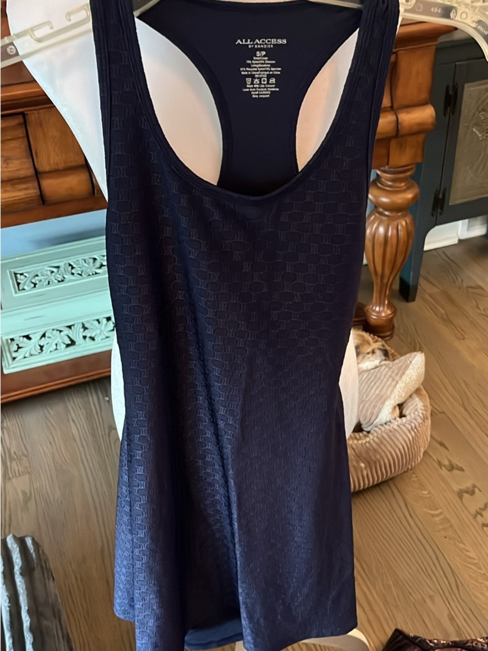 ALL ACCESS Navy Backless Racerback Dress